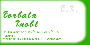 borbala knobl business card